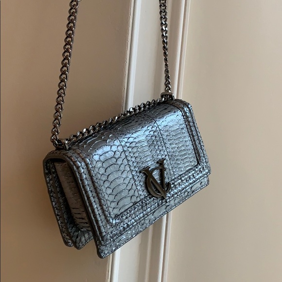 Vince Camuto Signature NWT Gunmetal Python Bag - Picture 3 of 8